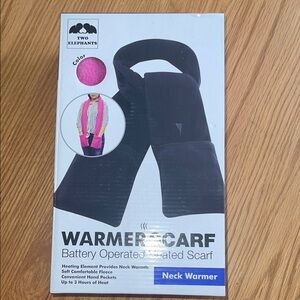 Two Elephants pink Heated Scarf